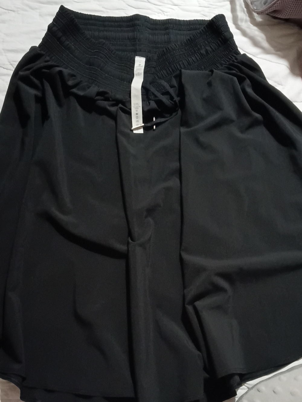 lululemon athletica Black Wide-Smocked Waist Joggers